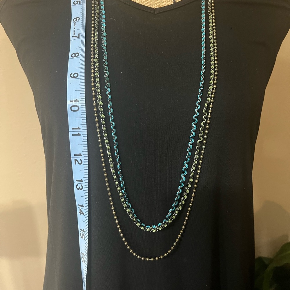 Premier Designs Turquoise and Black Necklace